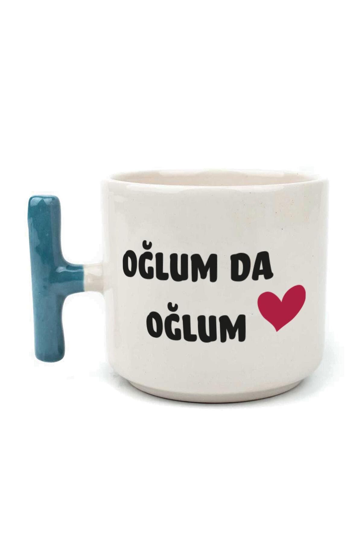 Oğlum Da Oğlum Baskılı Mavi Kulplu T Kupa