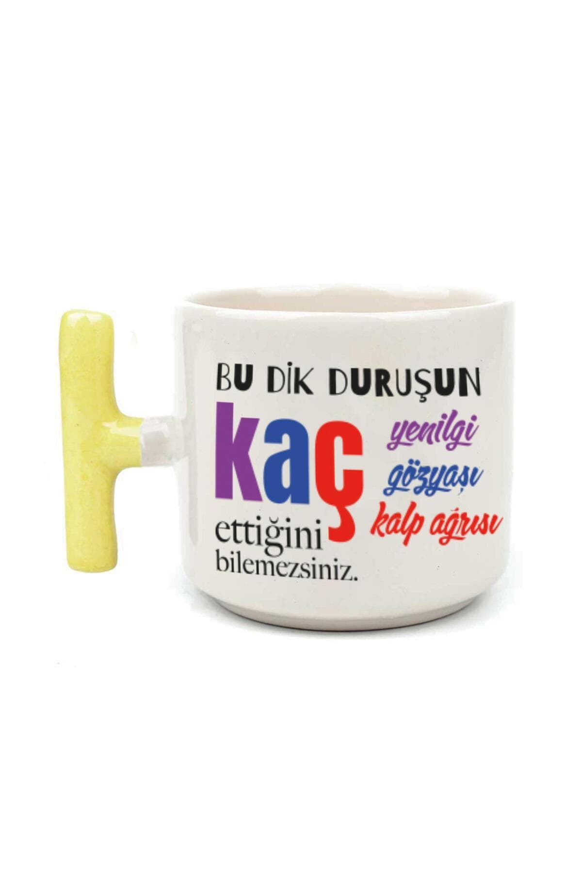 Bu Dik Duruşun Baskılı Kadınlar Günü Sarı Kulplu T Kupa