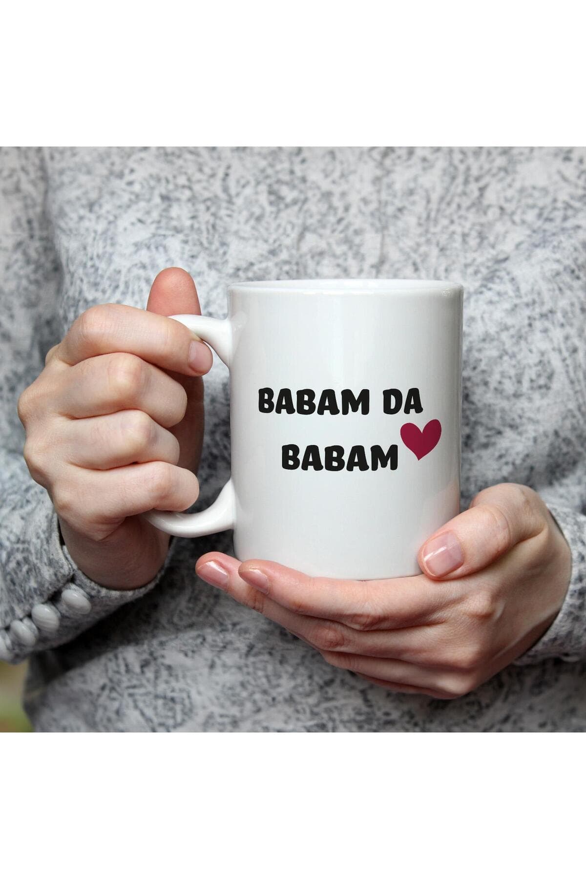 Babam Da Babam Baskılı Beyaz Kupa