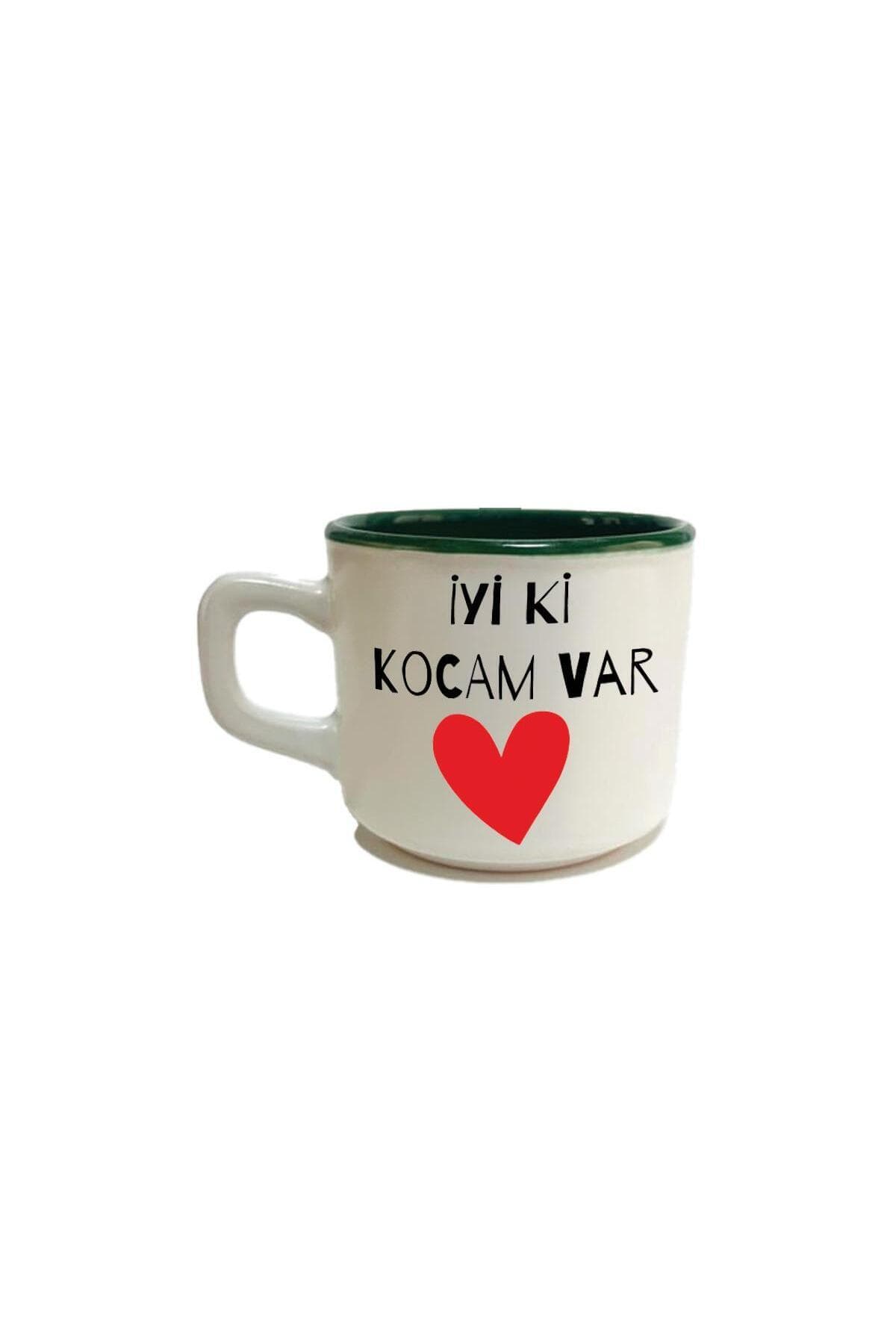 İyi Ki Kocam Var Baskılı Yeşil Venüs Sevgililer Günü Kupası