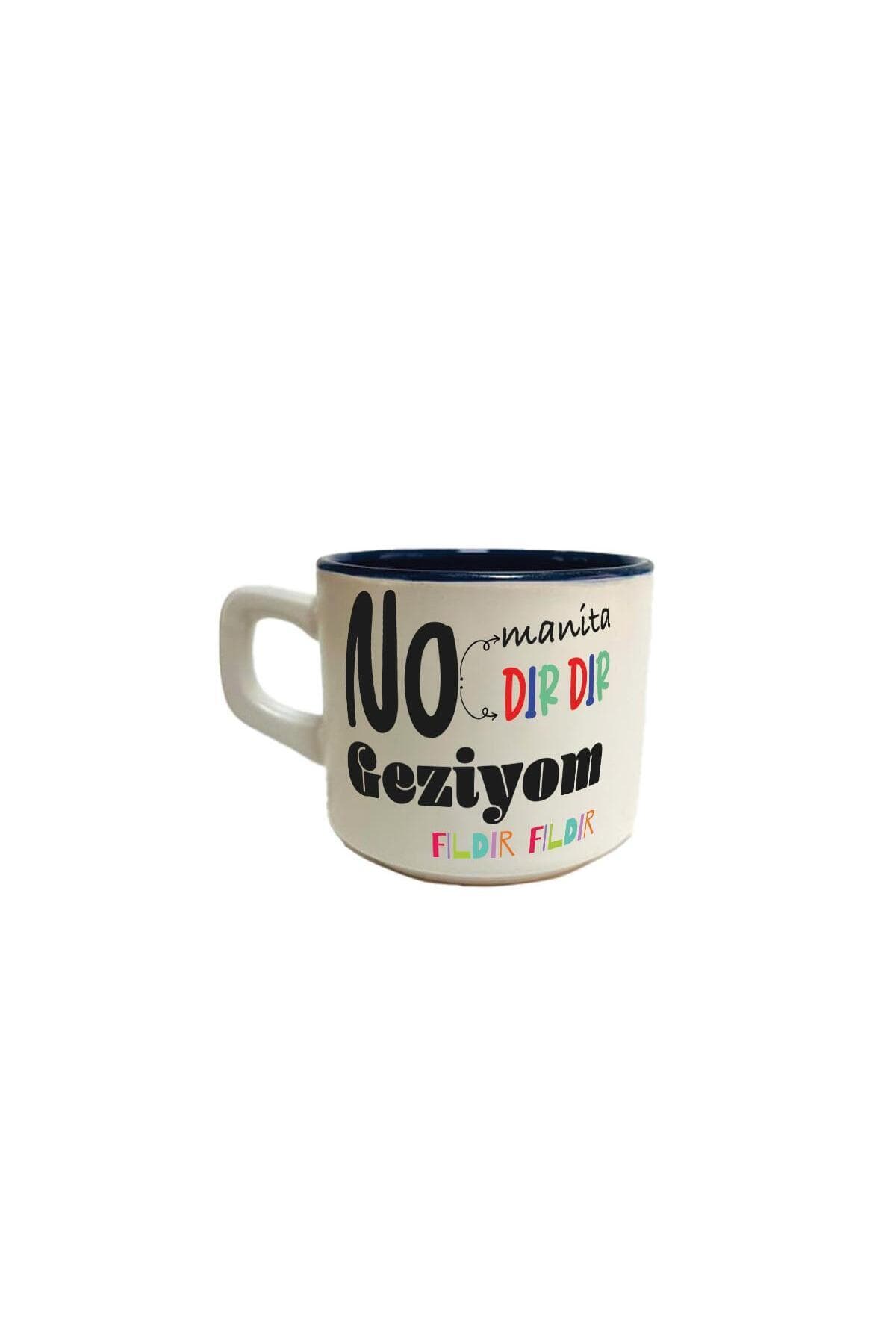 No Manita No Dırdır Baskılı Siyah Venüs Kupa